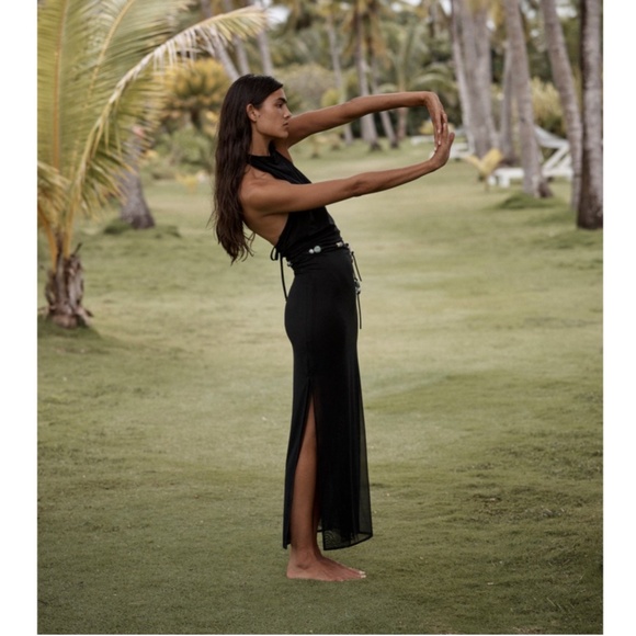 315. Sir The Label Jacques Mesh Halter Midi Dress $620 Like New Sz 0 XS - Picture 3 of 5